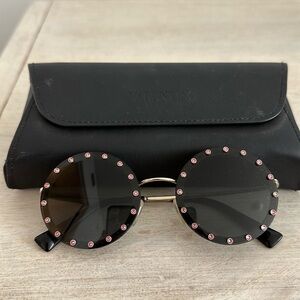 Valentino Rockstud Round Sunglasses